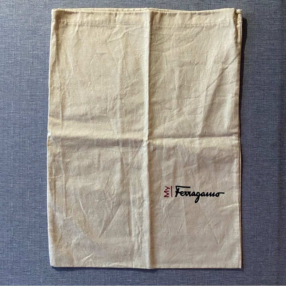 🇮🇹 Ferragamo | Luxury Flats Drawstring Dust Bag Center Stitched Divider